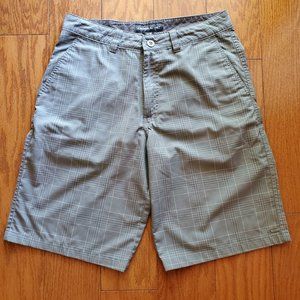 O'Neill Grey Plaid Surf Skate Shorts 32